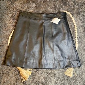 J. Crew Faux Leather Skirt